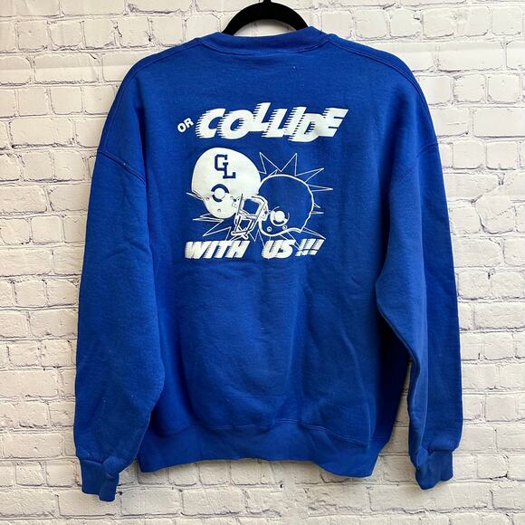 Vintage Gull Lake Blue Devils Richland Michigan Crew Neck Sweatshirt Size XL - Picture 5 of 6